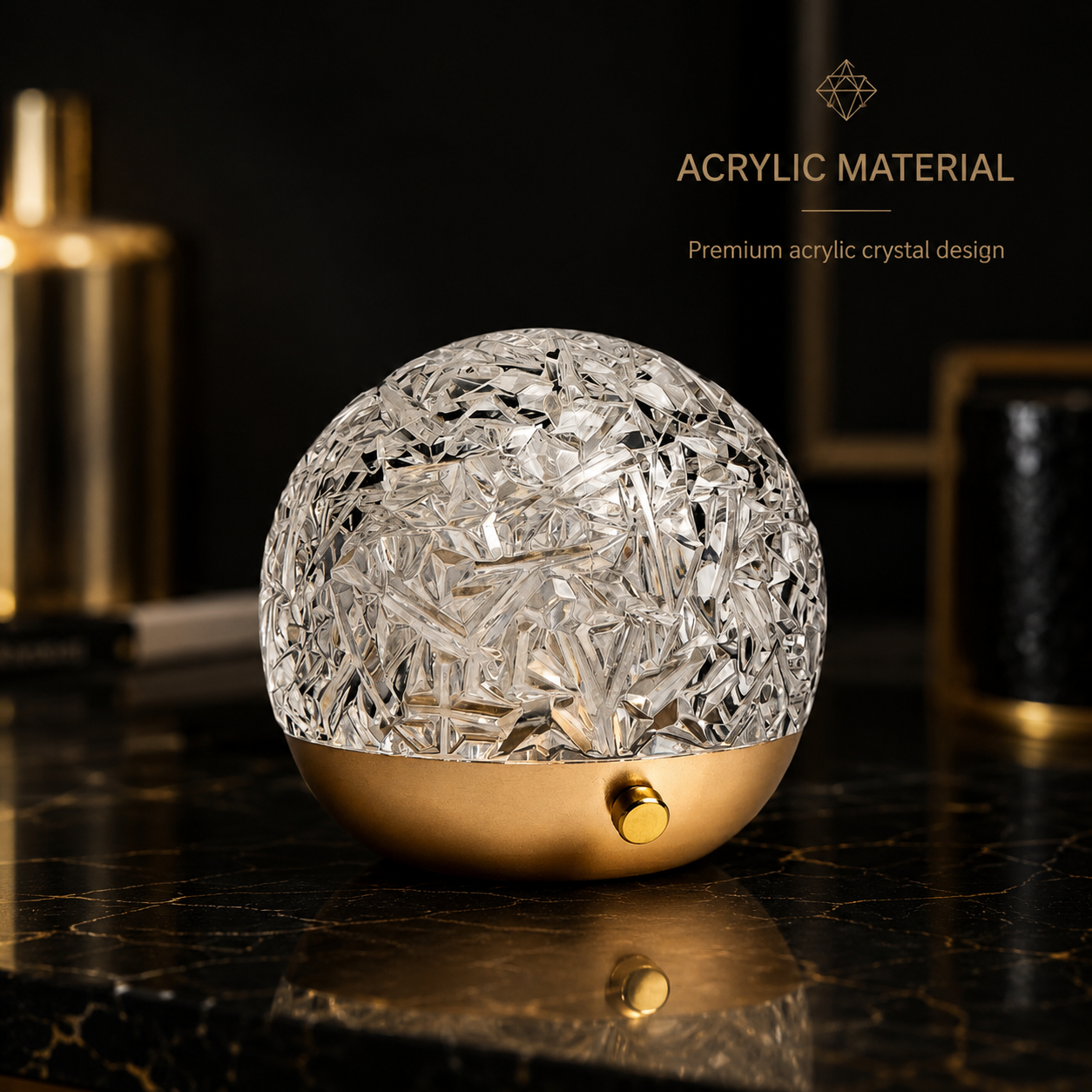 AquaGlow Crystal Ripple Lamp